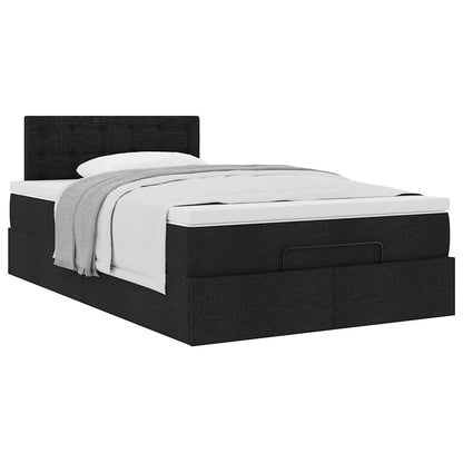 Ottoman bed met matras 120x200cm stof zwart