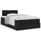 Bed with mattress 120x200 cm fabric black