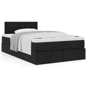 Bed met opbergruimte 120x200 cm stof zwart