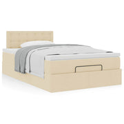 Ottoman bed met opbergruimte 120x200 cm crèmekleurig