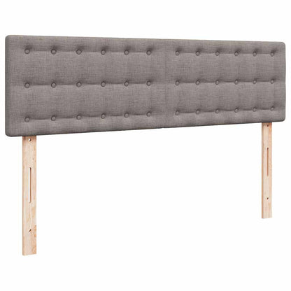 Bed Met Matras Stof 140 x 190 cm Taupe