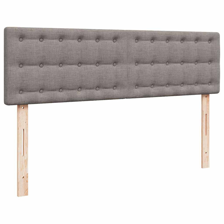 Bed Met Matras Stof 140 x 190 cm Taupe