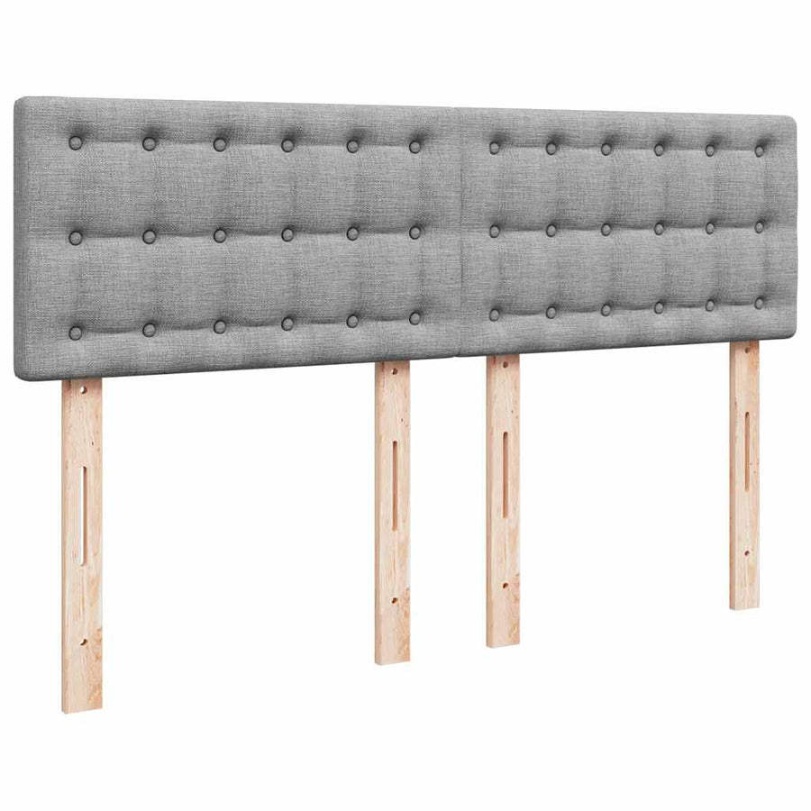 Ottoman bed met matras 140x200cm stof lichtgrijs