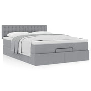 Ottoman bed met opbergruimte 140x200 cm lichtgrijs