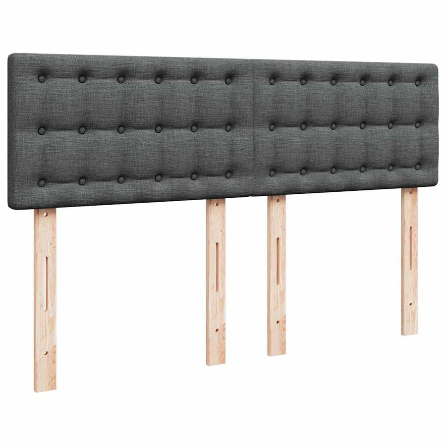 Ottoman bed met matras 140x200cm stof donkergrijs