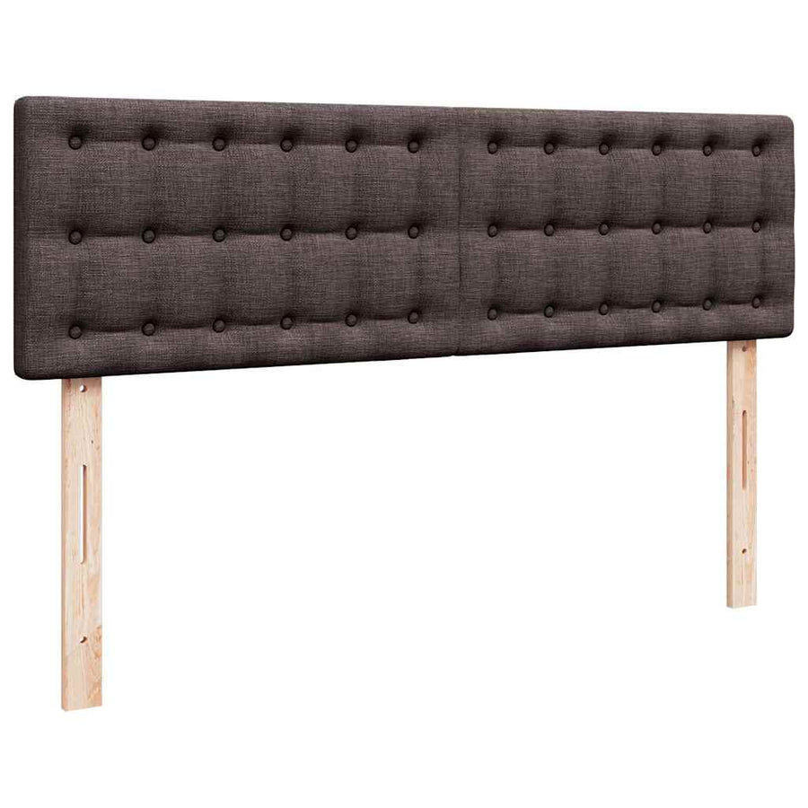 Ottoman bed met matras 140x200cm stof donkerbruin