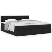 Ottoman bed met matras 160x200cm zwart