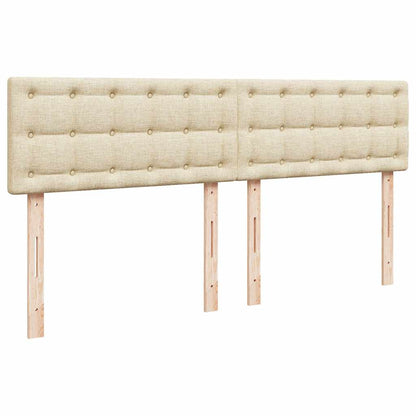 Ottoman bed met matras 160x200cm stof crèmekleurig