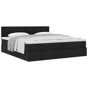 Ottoman bed met matras 180x200 cm zwart