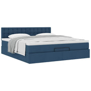 Ottoman bed met matras 180x200 cm blauw