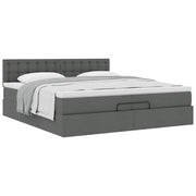 Ottoman bed met opbergruimte 200x200 cm donkergrijs