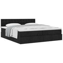 Ottoman bed met matras 200x200 cm stof zwart