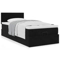 Ottoman bed met matras 80x200cm fluweel zwart