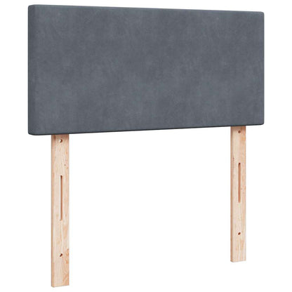 Ottoman bed met matras 100x200 cm fluweel donkergrijs