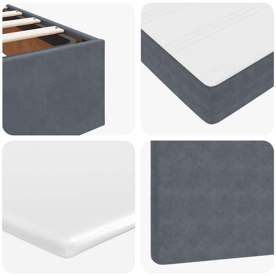 Ottoman bed met matras 100x200 cm fluweel donkergrijs