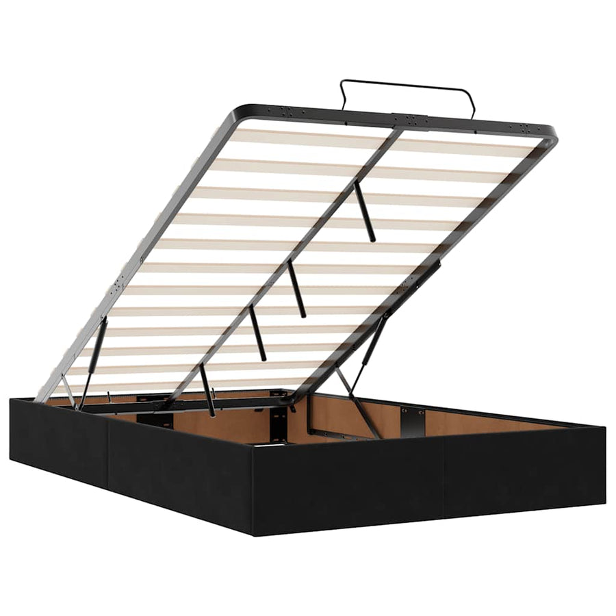 Ottoman bed met matras 120x190 cm fluweel zwart