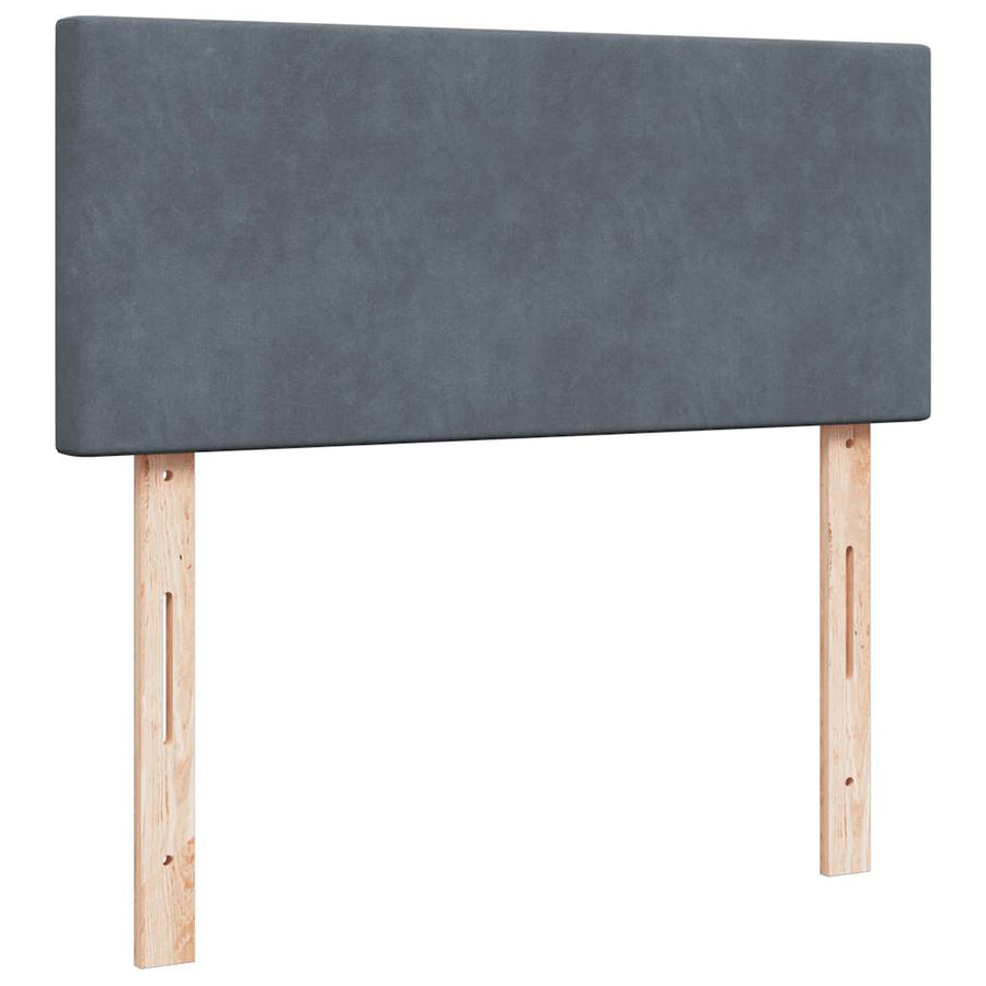 Ottoman bed met matras 120x200cm fluweel donkergrijs