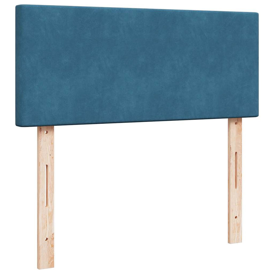 Ottoman bed met matras 120x200cm fluweel donkerblauw