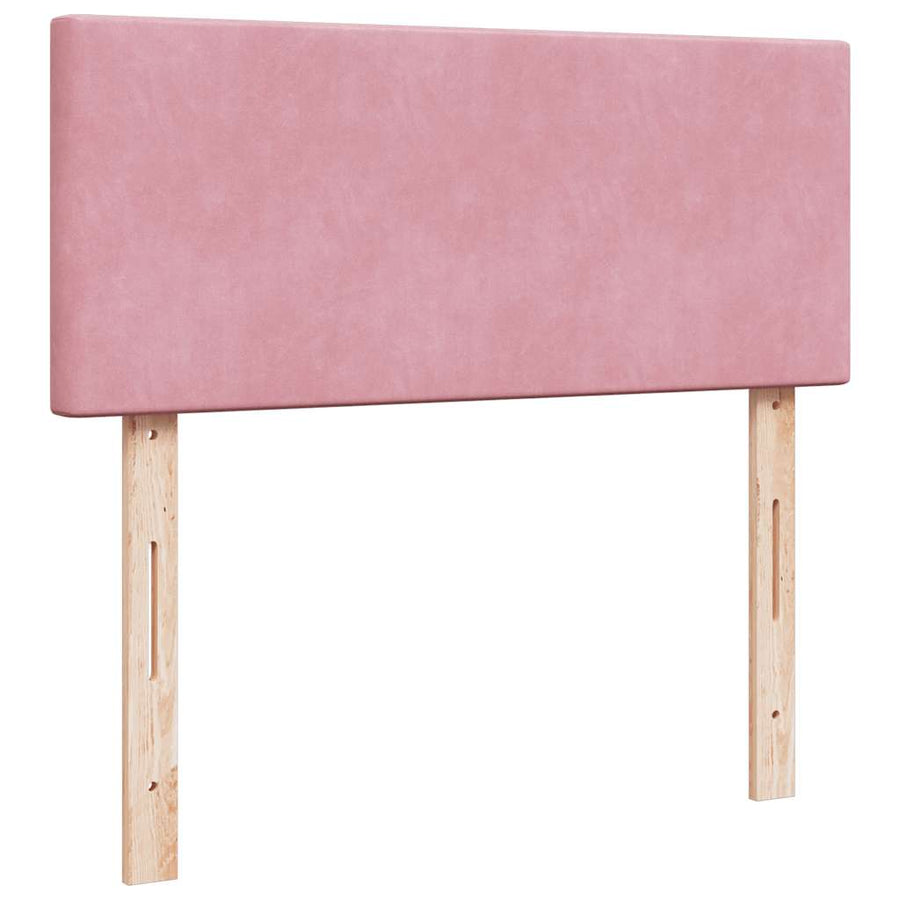 Ottoman bed met matras 120x200cm fluweel roze
