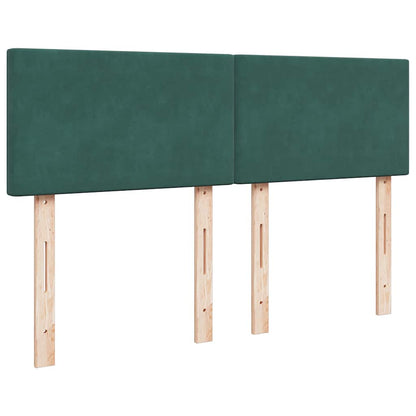 Ottoman bed met matras 140x190cm fluweel donkergroen