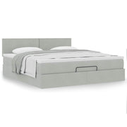 Ottoman bed met matras 160x200 cm lichtgrijs