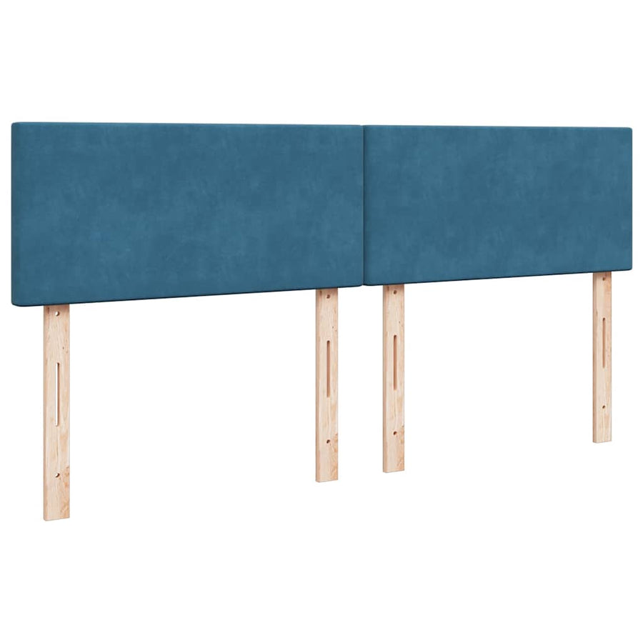 Ottoman bed met matras 160x200cm fluweel donkerblauw