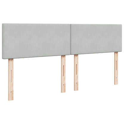 Ottoman bed met matras 180x200cm fluweel lichtgrijs