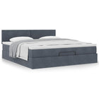 Ottomaans bed met matras 180x200 cm donkergrijs