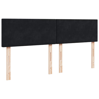 Ottoman bed met matras 180x200cm fluweel zwart
