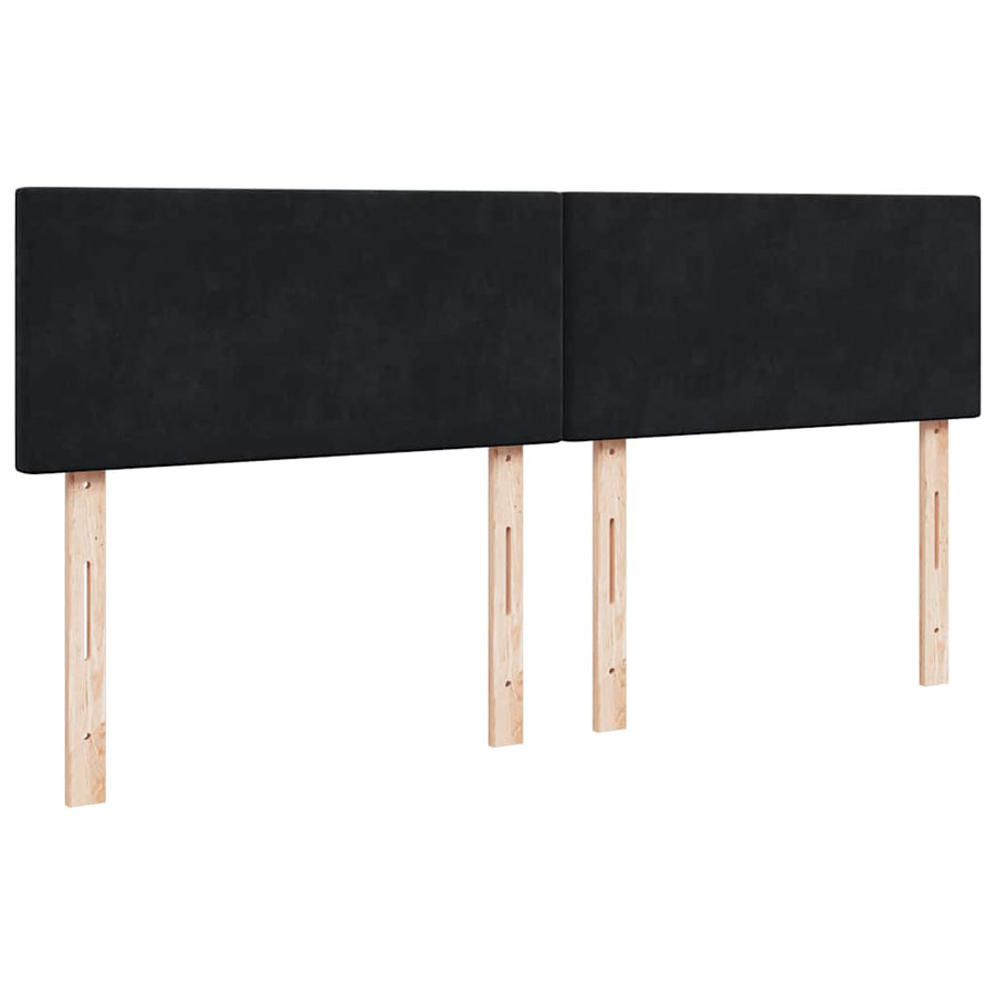 Ottoman bed met matras 180x200cm fluweel zwart