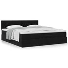 Ottomaans bed met opbergruimte 180x200 cm zwart
