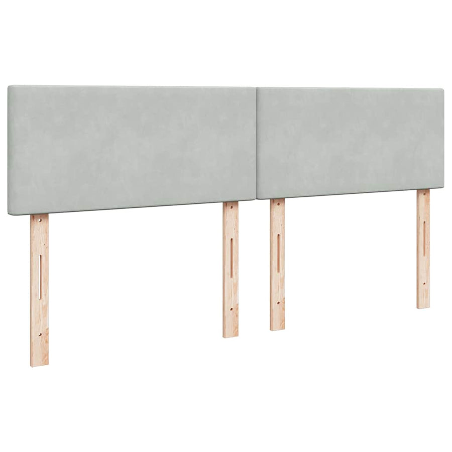 Ottoman bed met matras 200x200 cm fluweel lichtgrijs