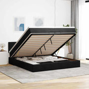 Ottoman bed met matras 200x200 cm zwart