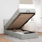 Ottomaans bed met matras 80x200 cm lichtgrijs fluweel