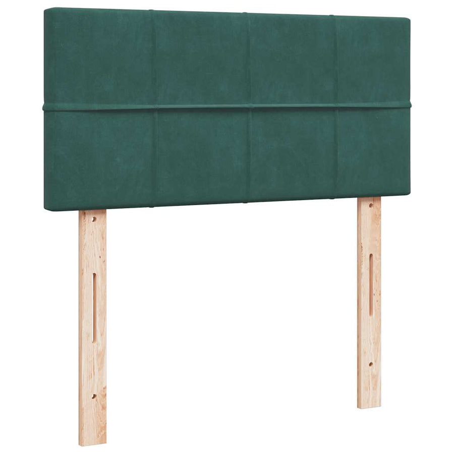 Ottoman bed met matras 90x190cm fluweel donkergroen