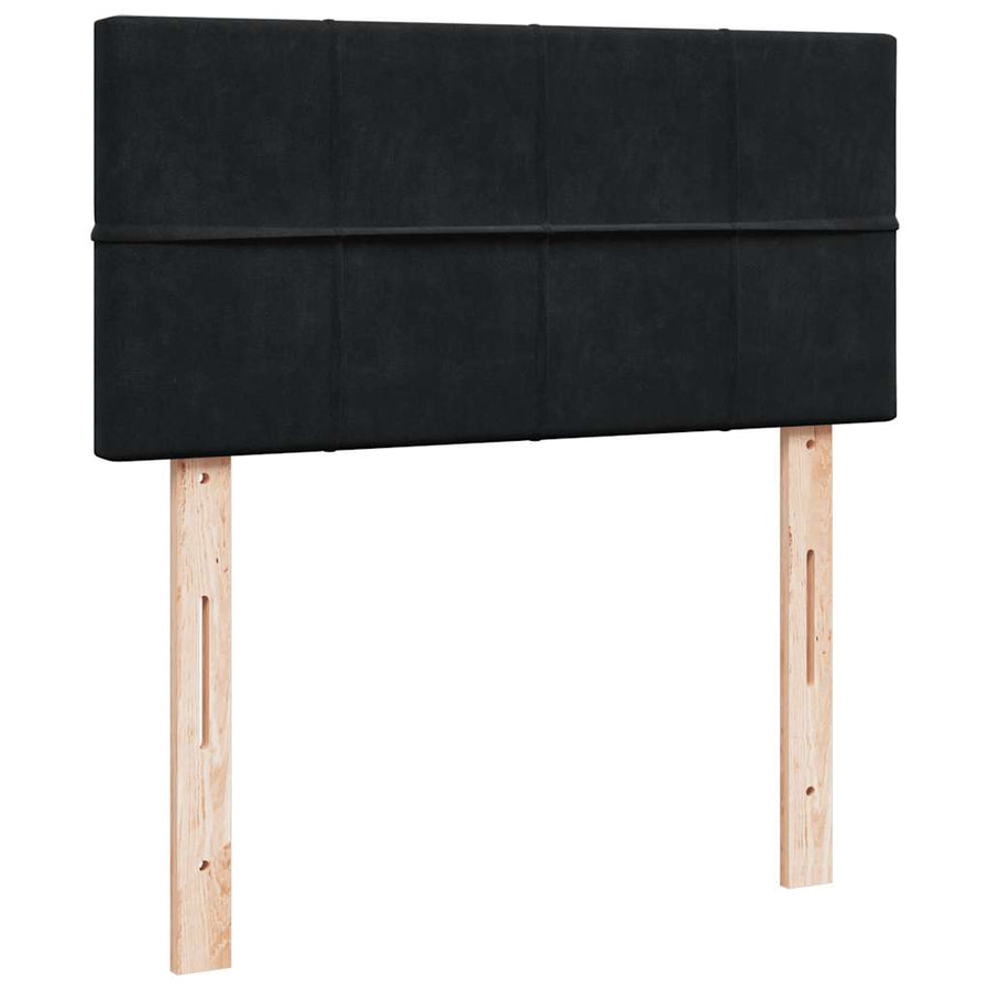 Ottoman bed met matras 100x200 cm fluweel zwart