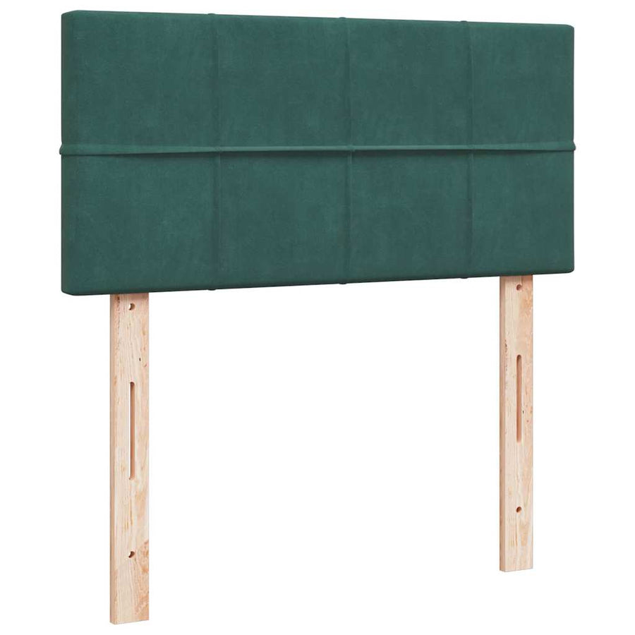 Ottoman bed met matras 100x200 cm fluweel donkergroen