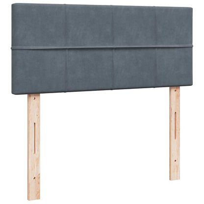 Ottoman bed met matras 120x190 cm fluweel donkergrijs
