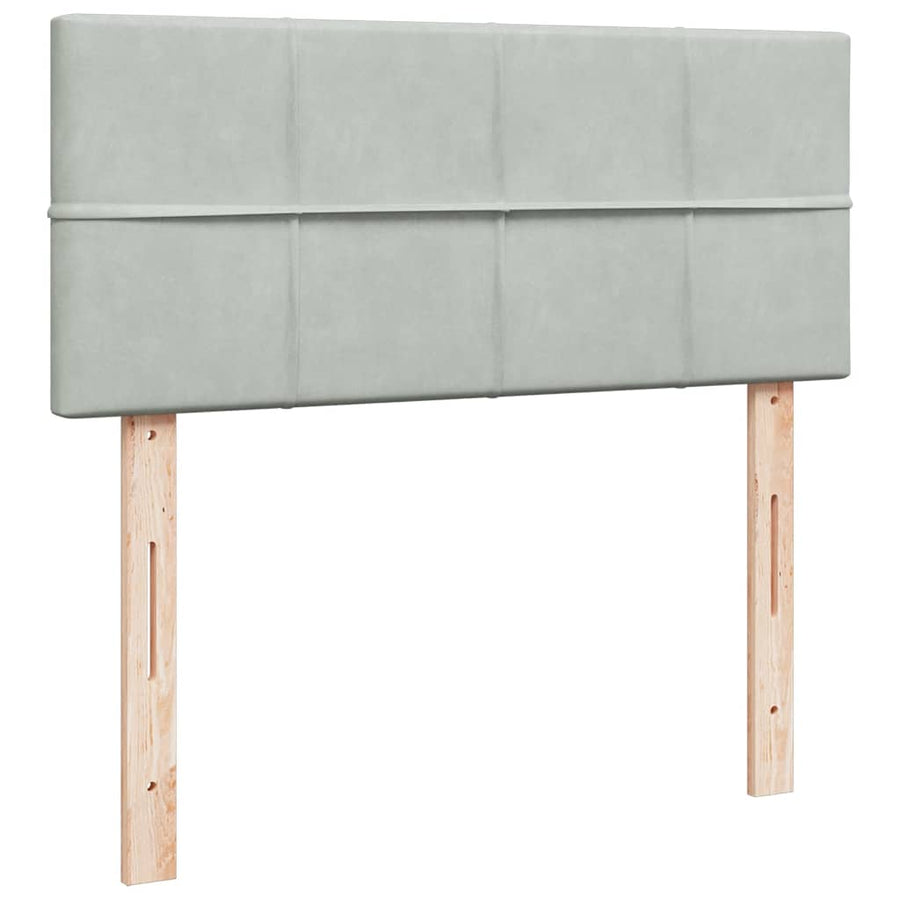 Ottoman bed met matras 120x200 cm fluweel lichtgrijs