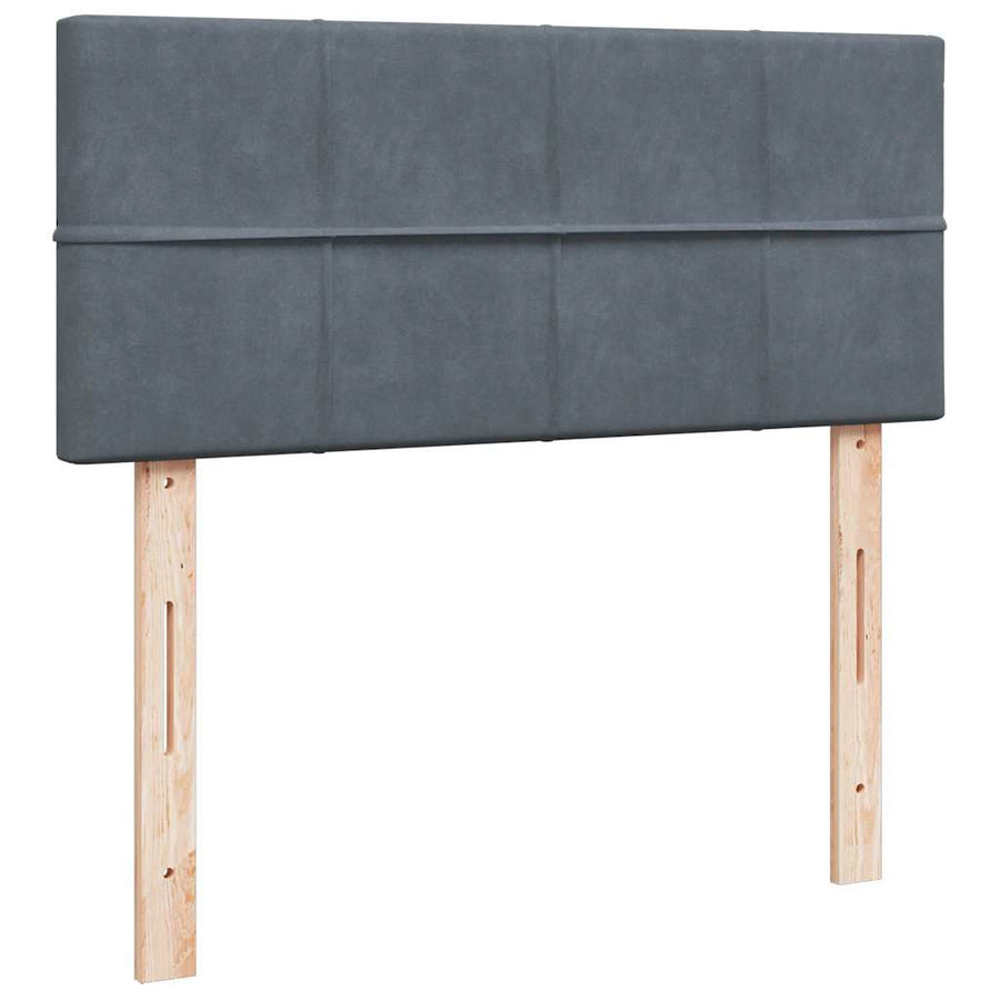Ottoman bed met matras 120x200cm fluweel donkergrijs