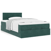 Ottoman bed met matras 120x200 cm donkergroen