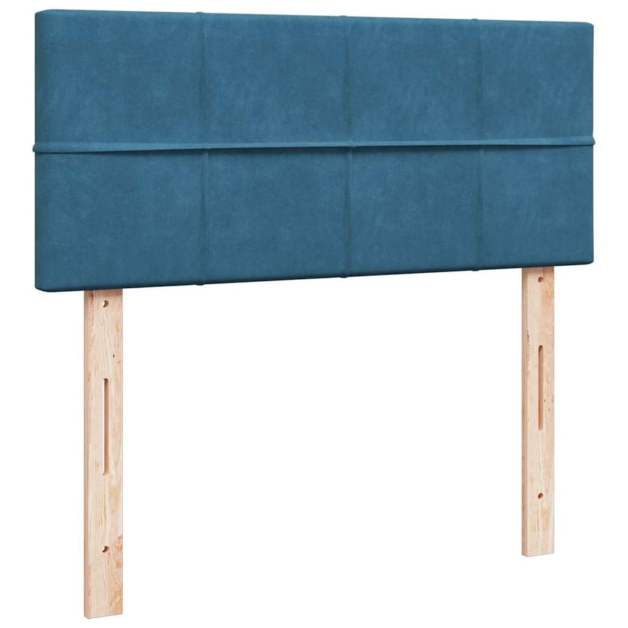 Ottoman bed met matras 120x200cm fluweel donkerblauw