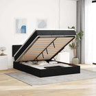 Ottoman bed met matras 140x200 cm zwart fluweel