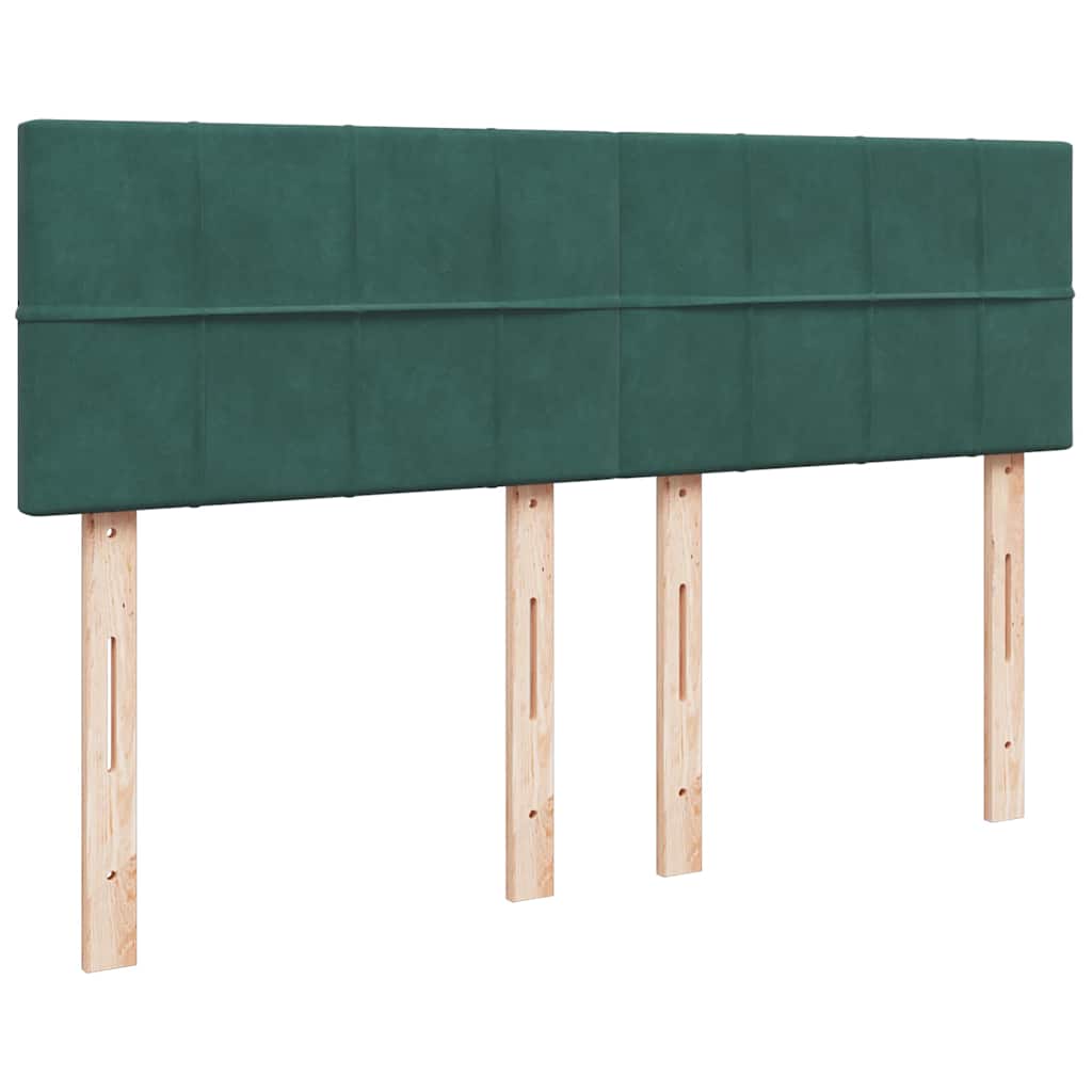 Ottoman bed met matras 140x200cm fluweel donkergroen