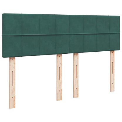 Ottoman bed met matras 140x200cm fluweel donkergroen
