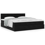 Ottoman bed met opbergruimte 160x200 cm zwart