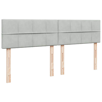 Ottoman bed met matras 180x200cm fluweel lichtgrijs
