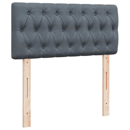 Ottoman bed met matras 80x200cm fluweel donkergrijs