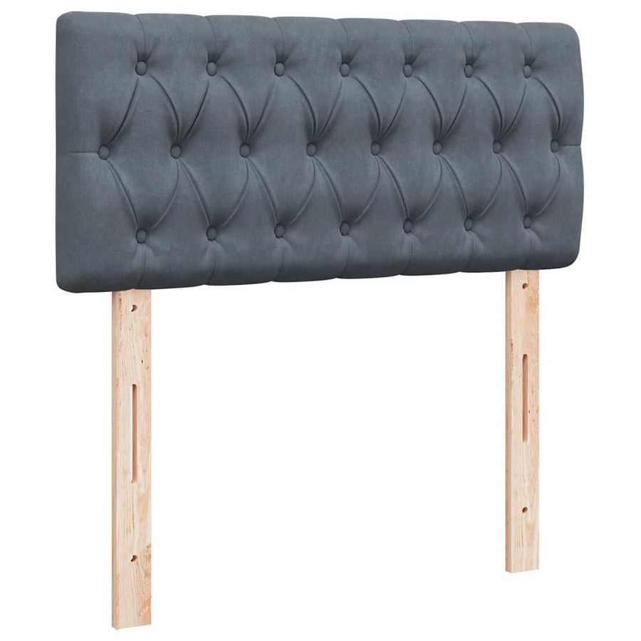 Ottoman bed met matras 100x200 cm fluweel donkergrijs