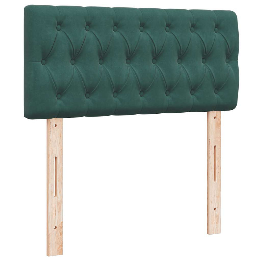 Ottoman bed met matras 100x200 cm fluweel donkergroen